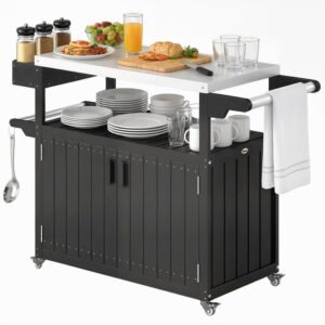 Mobile Outdoor Serving and Storage Cart