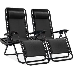 Adjustable Zero-Gravity Patio Chairs - Set of Two