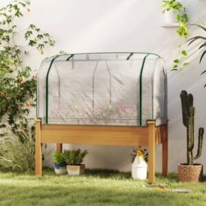 Raised Planter with Greenhouse Cover